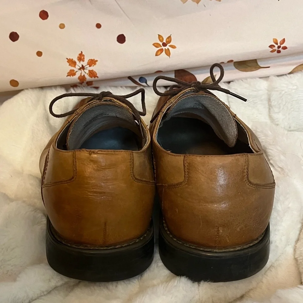 Y2K Stacey Adams Mens 11M 23274 03 Brown Oxford Square Toe Academia Dadcore Shoe